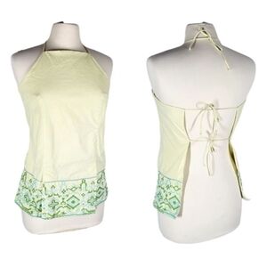 Maxou Vintage Y2K Embroidered Apron Backless Top Size 6